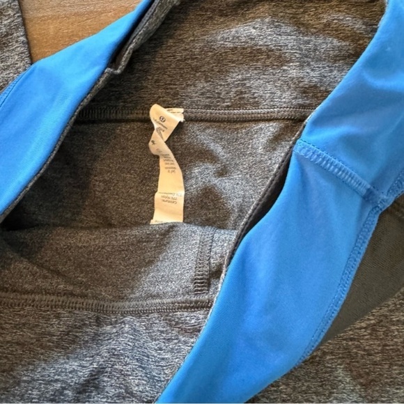 Lululemon Inspire Tight II Mesh Leggings Heathered Black Blue size 6 T25 - Picture 4 of 14